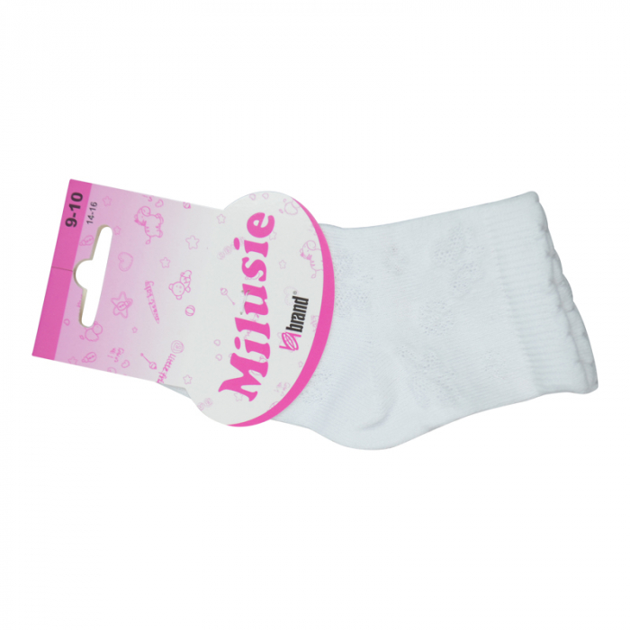 Sosete pentru fete Milusie B2233-A-32-34, Alb [2]