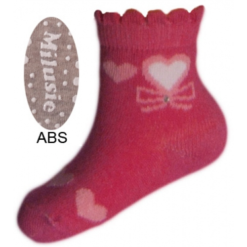 Sosete pentru fete cu ABS Milusie B2213F-F-7-8-cm, Gri [1]