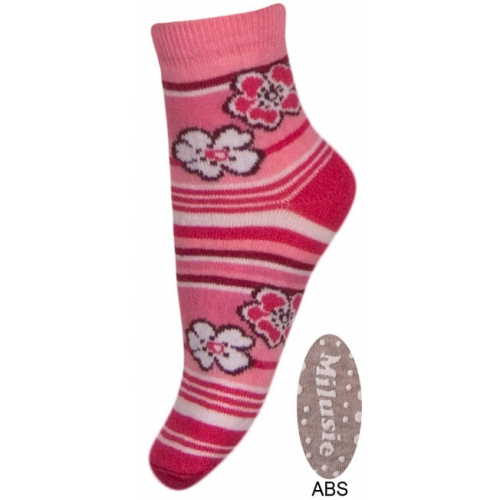 Sosete pentru fete cu ABS Milusie B2214F-F1-15-17-cm, Albastru [1]