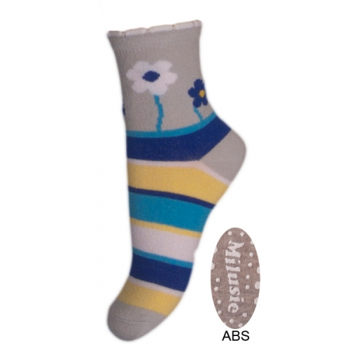 Sosete pentru fete cu ABS Milusie B2214F-G-15-17-cm, Albastru [1]