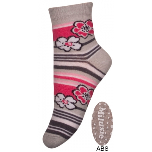 Sosete pentru fete cu ABS Milusie B2214F-G3-15-17-cm, Albastru [1]
