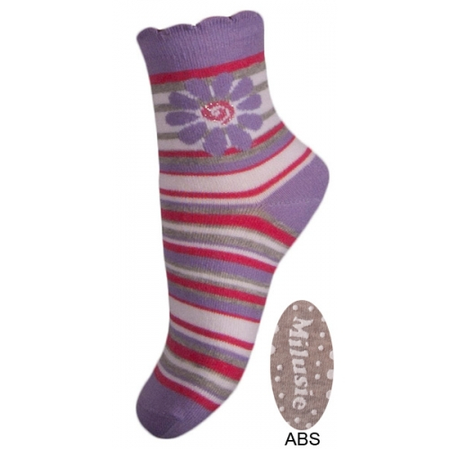 Sosete pentru fete cu ABS Milusie B2214F-M1-15-17-cm, Albastru [1]