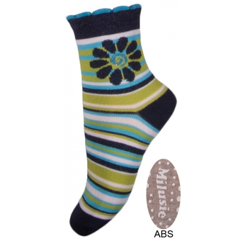 Sosete pentru fete cu ABS Milusie B2214F-N-15-17-cm, Albastru [1]
