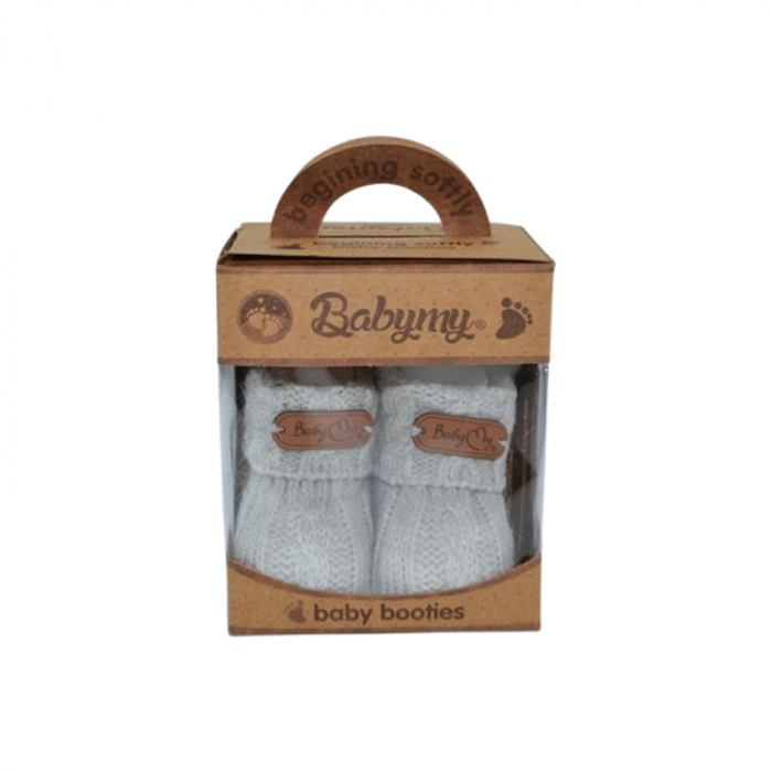 Sosete tricotate pentru bebelusi, Mini Junior, SSTRT-MJ8, Gri [2]