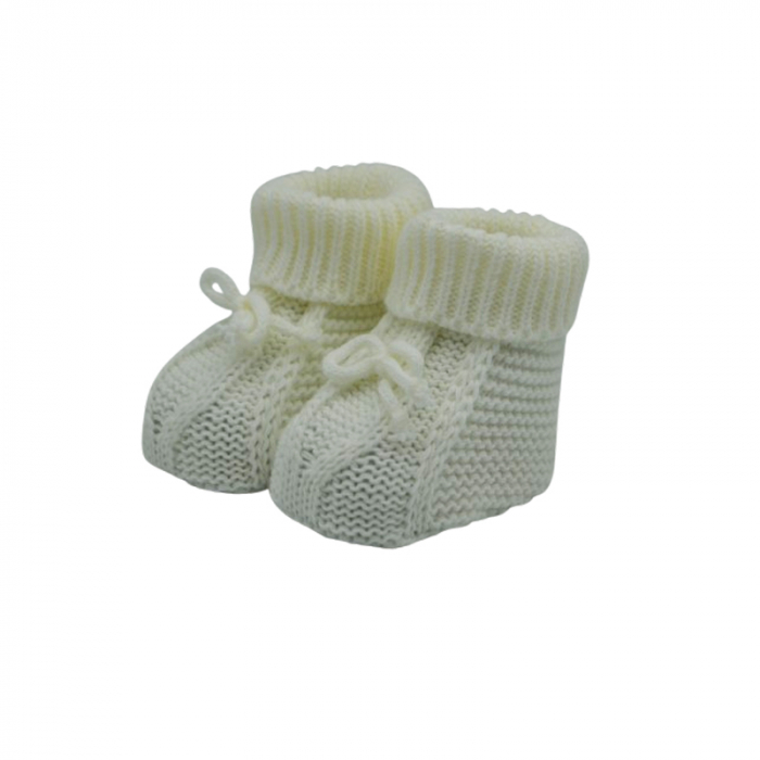 Sosete tricotate pentru bebelusi, Mini Junior SSTRT-MJ1, Crem [1]