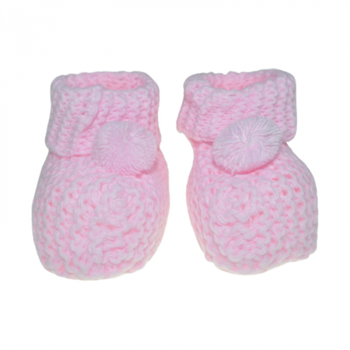 Sosete tricotate pentru fete Mini Junior S040823-1, Roz [2]