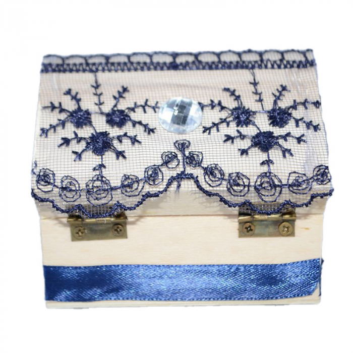 Cutie de botez 9 x 5,5 x 5 cm Mini Junior MU12, Bleumarin [2]