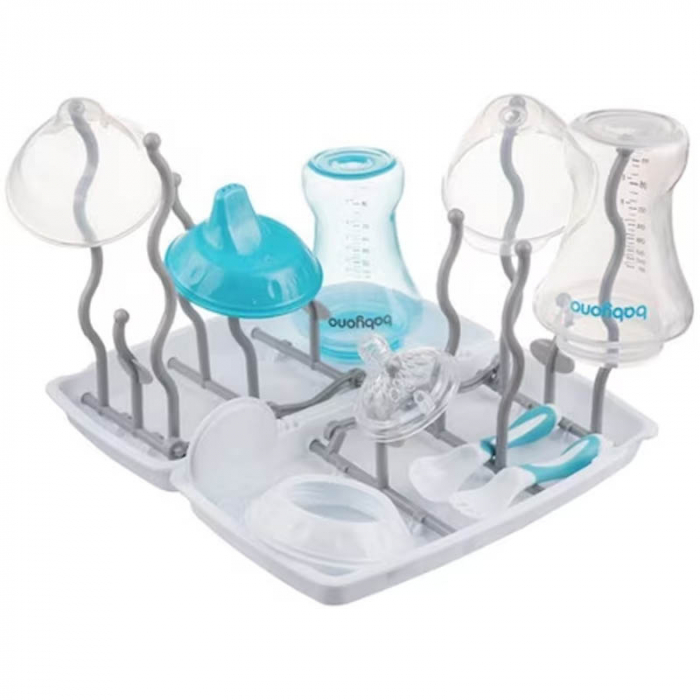 Suport pentru uscarea biberoanelor si accesoriilor BabyOno 1071/01, Alb [4]