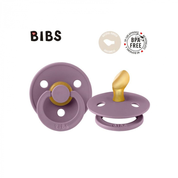 Suzetă anatomica, din cauciuc natural Hevea, Bibs Colour Collection 240425M, Mov [3]