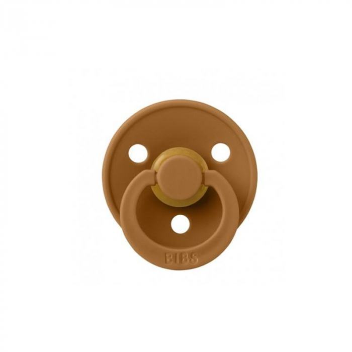 Suzeta rotunda din latex M Bibs Caramel 223862, Maro [2]