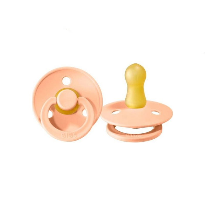 Suzeta anatomica din latex M Bibs Peach 020416, Portocaliu [2]