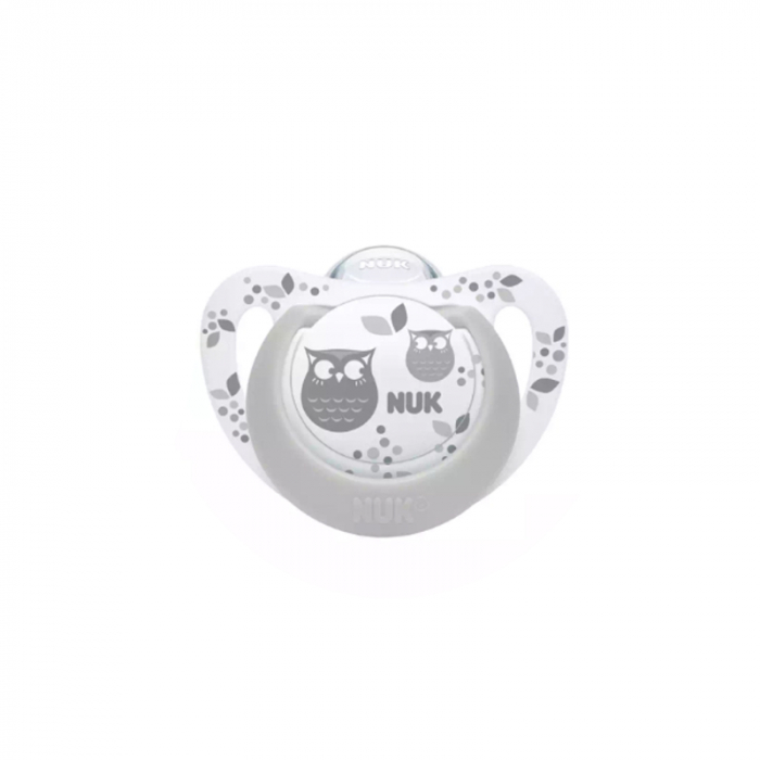 Suzetă ortodontică din latex Nuk Genius Color 172101-2, Gri [1]