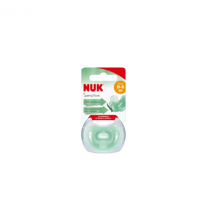 Suzeta ortodontica din silicon 6-18 luni Nuk Sensitive 736386V [5]