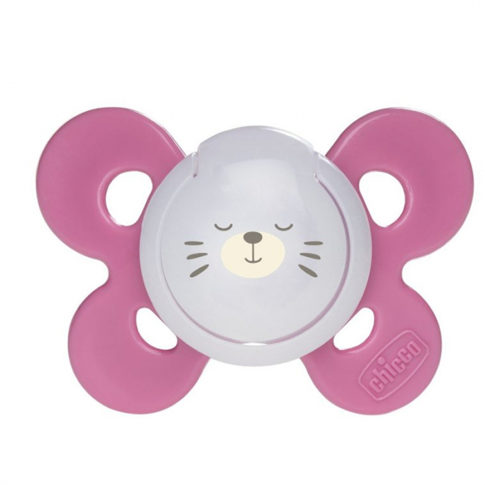 Suzeta din silicon Chicco Physio Comfort Night 372505, Roz [1]