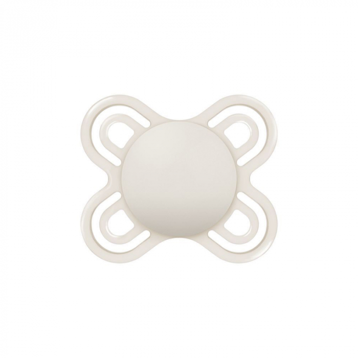 Suzeta ortodontica din silicon, MAM Perfect 850943, Crem [1]