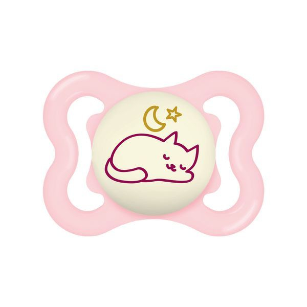 Suzeta ortodontica din silicon MAM Supreme Night 851025, Roz [1]