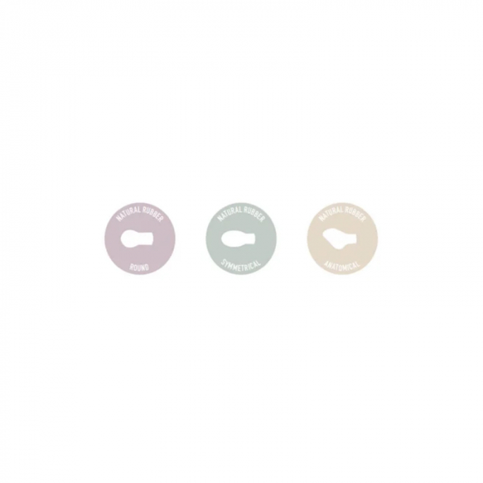 Suzetă simetrica, din cauciuc natural Hevea, Bibs Colour Collection 240210C, Crem [4]