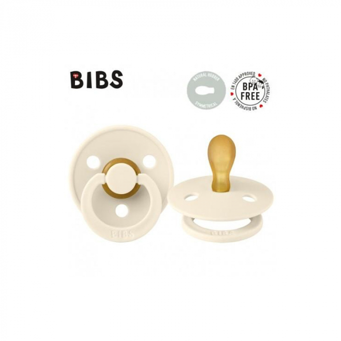 Suzetă simetrica, din cauciuc natural Hevea, Bibs Colour Collection 240210C, Crem [3]
