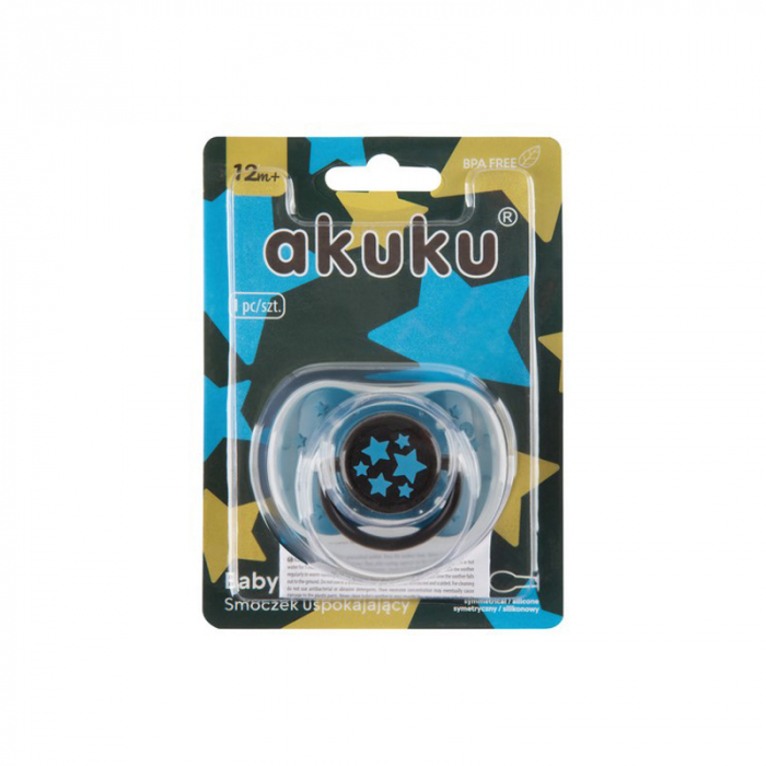 Suzeta simetrica din silicon, 12 luni, Akuku A0590, Albastru [3]