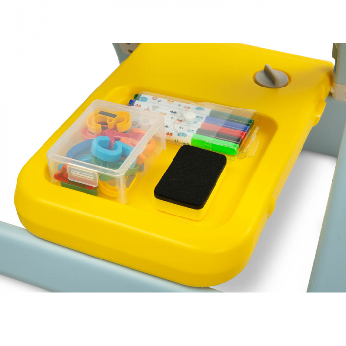 Jucarie tabla educativa cu scaun pentru copii Toyz MJ2103-16, Galben [5]