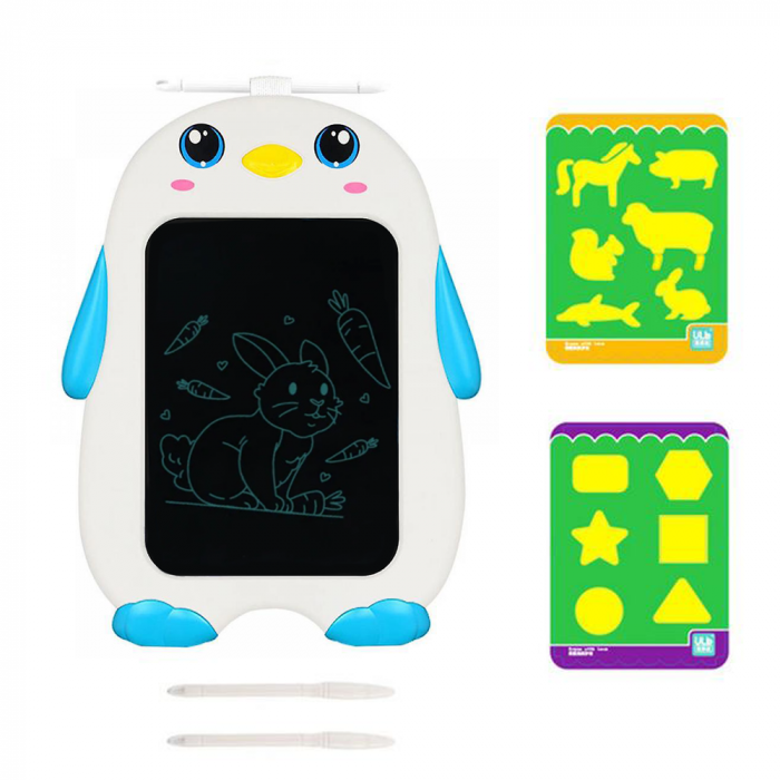 Tableta copii LCD Pinguin cu buton de stergere, 26 x 21 cm, WP6020-A [2]