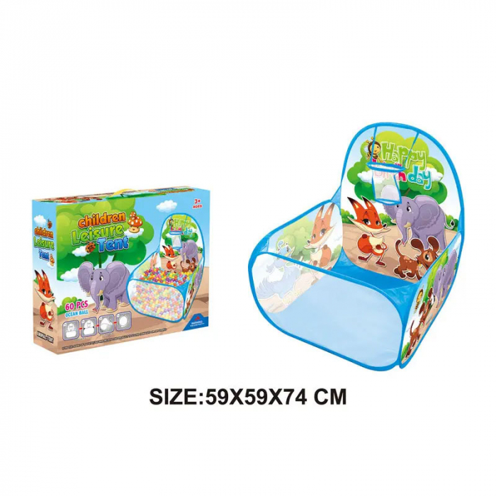 Tarc de joaca pentru copii cu 50 de bile 59 x 59 x 74 cm pentru copii Midex 473698, Multicolor [3]