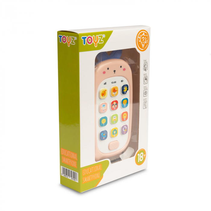Telefon interactiv de jucarie cu muzica si sunete Toyz HE0536, Roz [5]