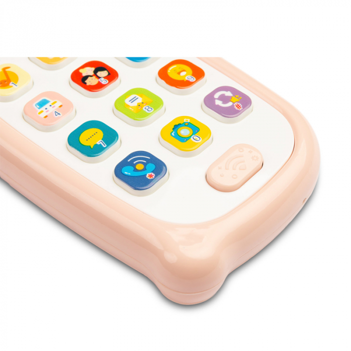 Telefon interactiv de jucarie cu muzica si sunete Toyz HE0536, Roz [4]