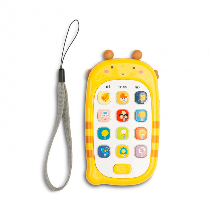 Telefon interactiv de jucarie cu muzica si sunete Toyz HE0536G, Galben [2]