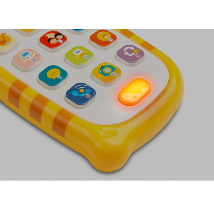 Telefon interactiv de jucarie cu muzica si sunete Toyz HE0536G, Galben [4]
