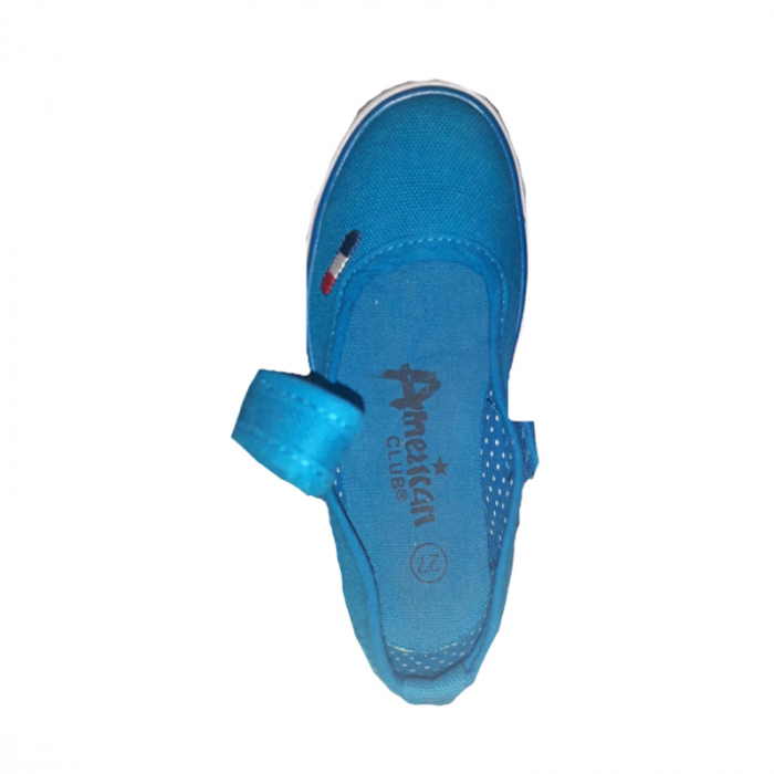 Pantofi din panza pentru fete American Club 456/15T 456/15T-34, Albastru [4]