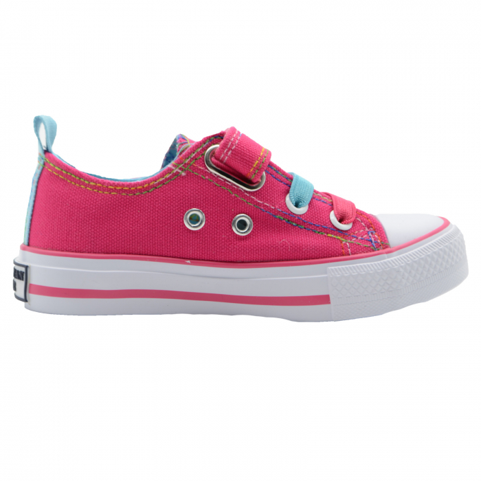 Tenisi din panza pentru fete American Club LH47/21_27, Fucsia [2]