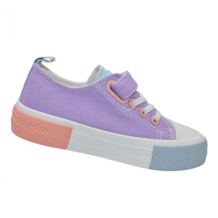 Tenisi din panza pentru fete Bessky MY008-2B, Multicolor [2]