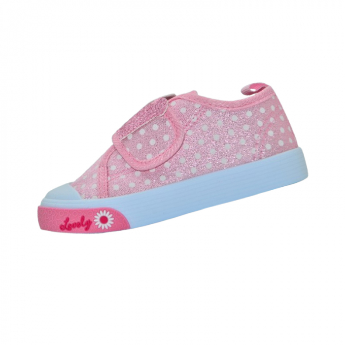 Tenisi ortopedici din panza pentru fete, Tom Miki T-10381-B, Roz [1]