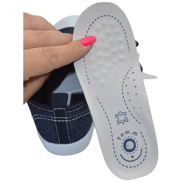 Tenisi ortopedici din panza pentru baieti Tom Miki T-10387-H, Bleumarin [4]