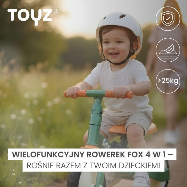 Tricicleta 4 in 1 pentru copii, Toyz Fox 322296, Verde [2]