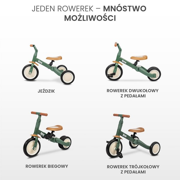 Tricicleta 4 in 1 pentru copii, Toyz Fox 322296, Verde [3]