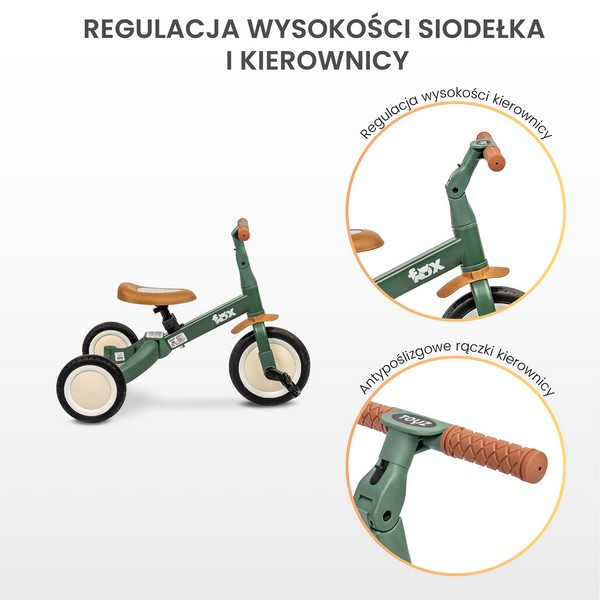 Tricicleta 4 in 1 pentru copii, Toyz Fox 322296, Verde [5]