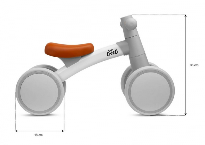 Tricicleta fara pedale, pentru copii, Toyz OTTO 02350, Gri [5]