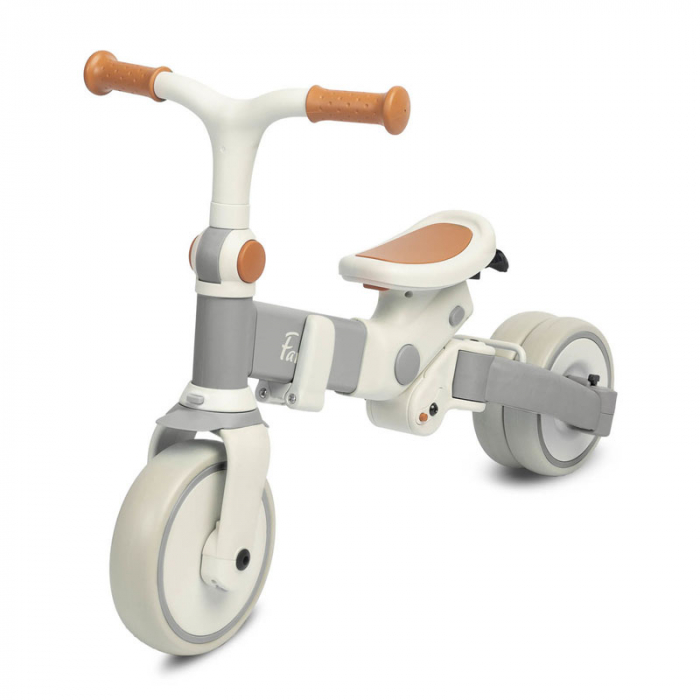 Tricicleta pentru copii 2 in 1 Caretero Faro TRFA-01, Gri [2]