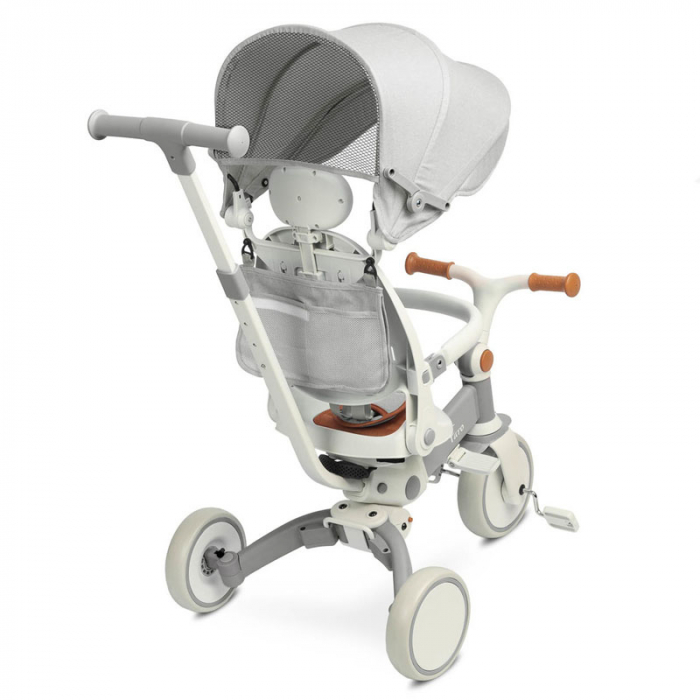 Tricicleta pentru copii 2 in 1 Caretero Faro TRFA-01, Gri [4]