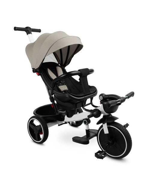 Tricicleta pentru copii, cu pozitie de somn si scaun reversibil, Toyz Dash 03580, Gri [3]