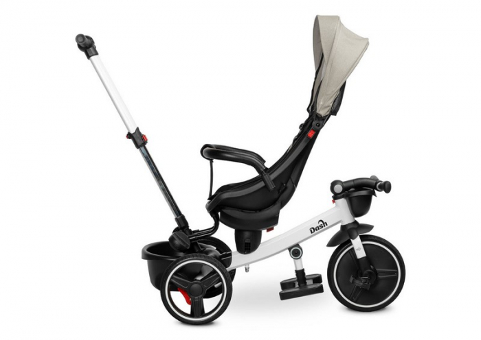 Tricicleta pentru copii, cu pozitie de somn si scaun reversibil, Toyz Dash 03580, Gri [6]