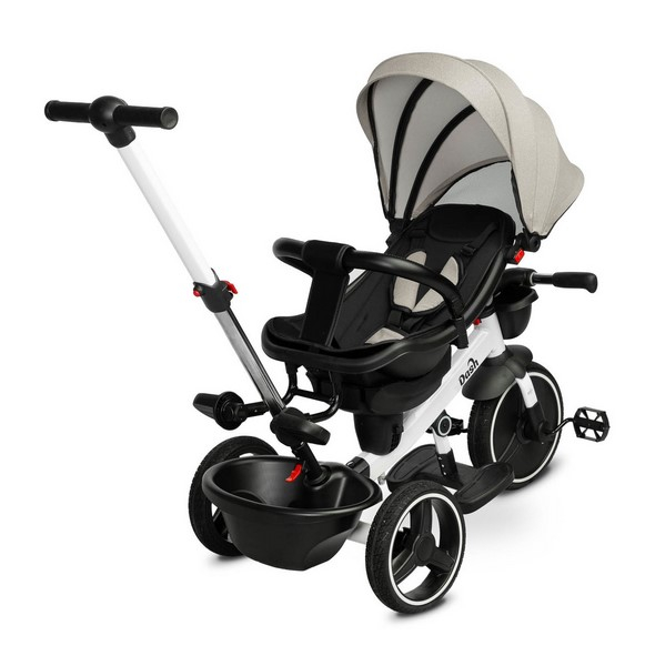 Tricicleta pentru copii, cu pozitie de somn si scaun reversibil, Toyz Dash 03580, Gri [5]