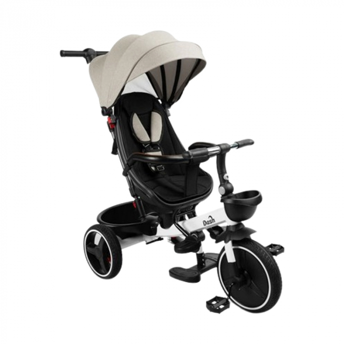 Tricicleta pentru copii, cu pozitie de somn si scaun reversibil, Toyz Dash 03580, Gri [1]