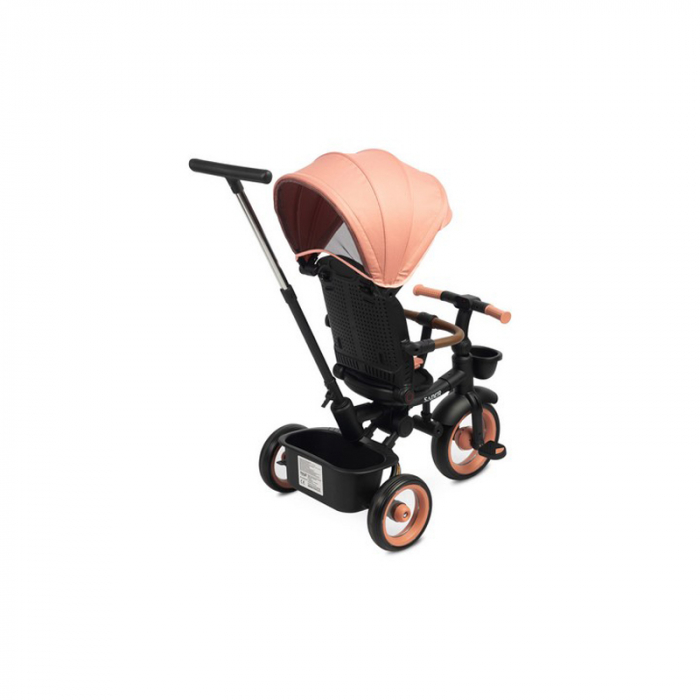 Tricicleta pentru fete, cu pozitie de somn si scaun reversibil, Toyz Saber 399960, Roz [2]