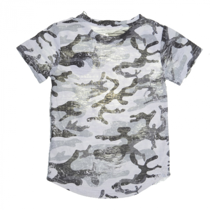 Tricou cu maneca scurta pentru baieti Happy House KK-459, Gri [2]