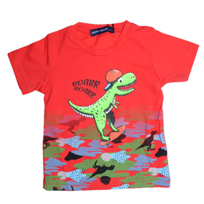 Tricou cu maneca scurta pentru baieti Happy House HB-8785R, Rosu [1]