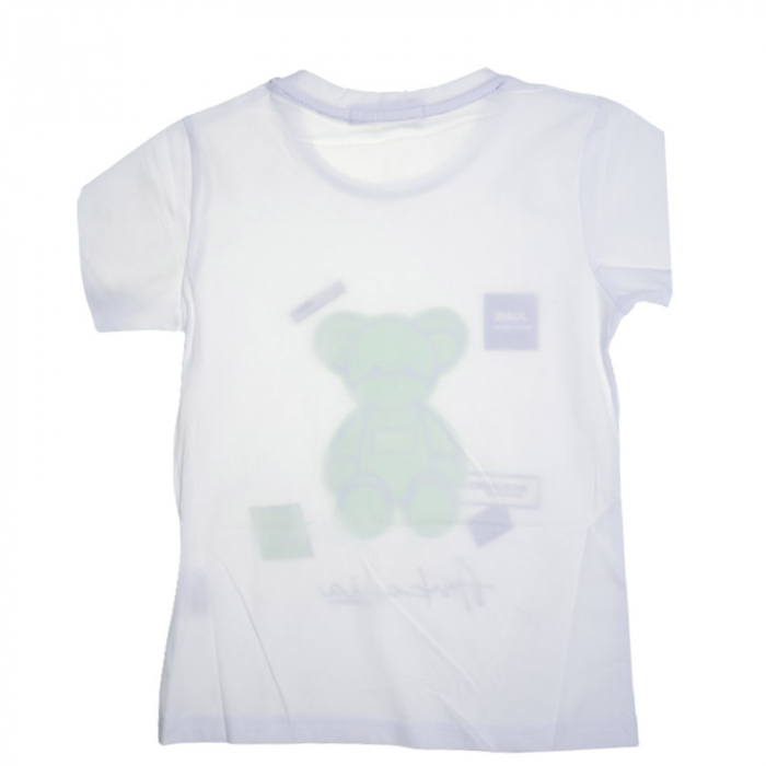 Tricou cu maneca scurta pentru baieti Happy House HB-8787A, Alb [2]