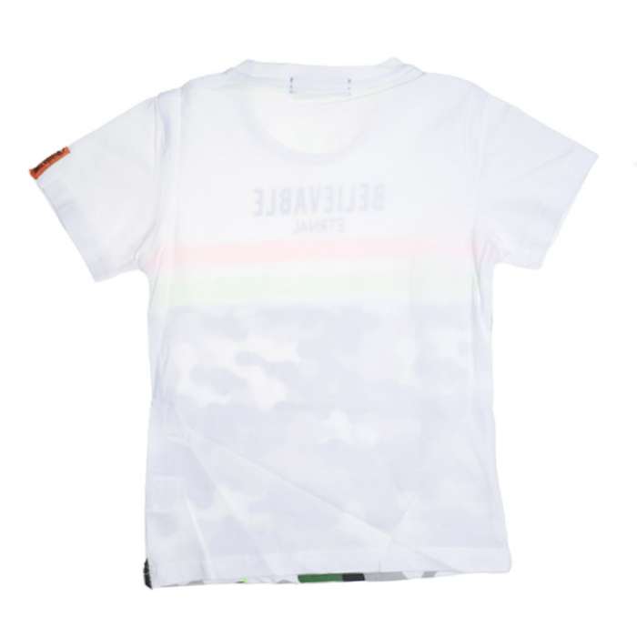 Tricou cu maneca scurta pentru baieti Happy House HB-8788A, Alb [2]